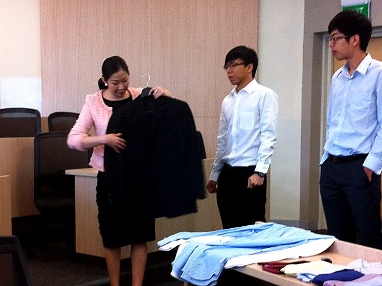 Sally Tang delivering a Corporate Grooming and Dress to Influence training session